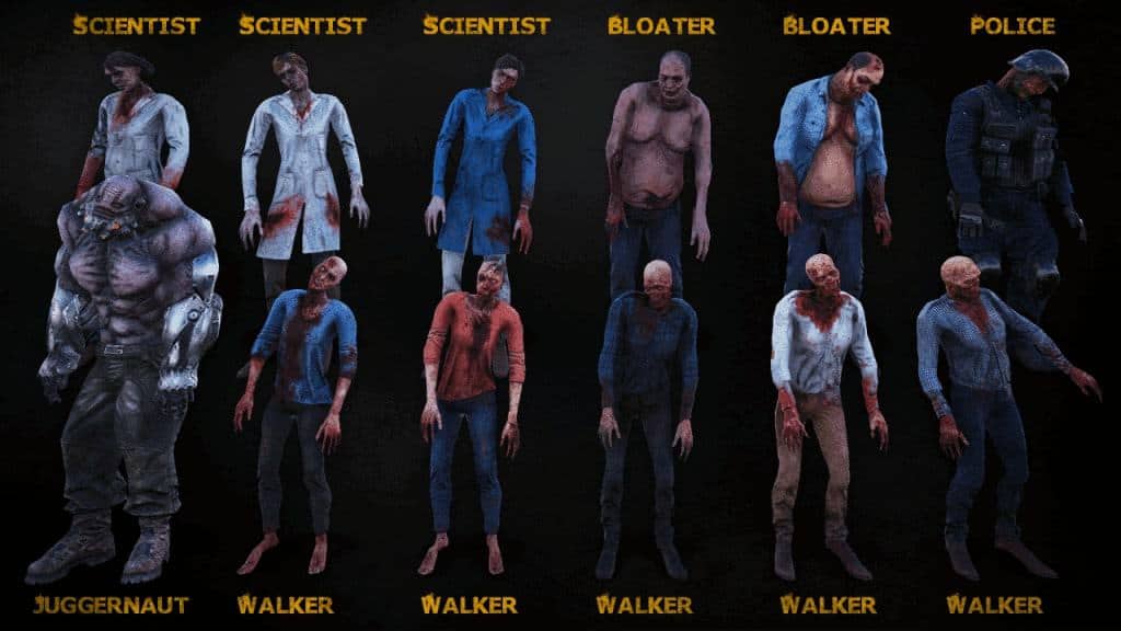 types of zombies in games